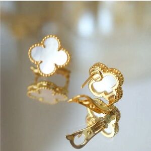 Alhambra Style Clover Earrings Gold Plated